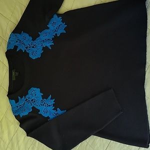 J crew lace trimmed sweater